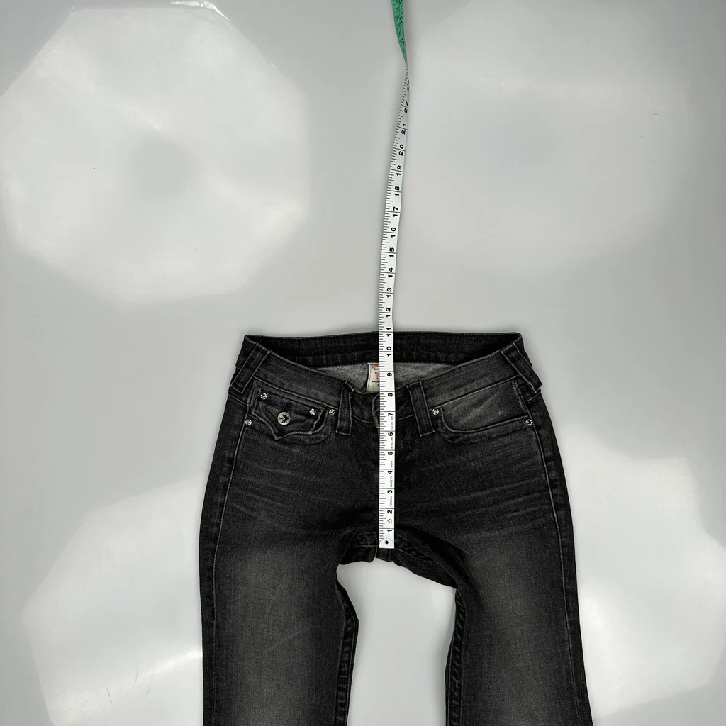 True Religion Boot Cut Jeans - 30W UK 8 Grey Cotton - Image 4