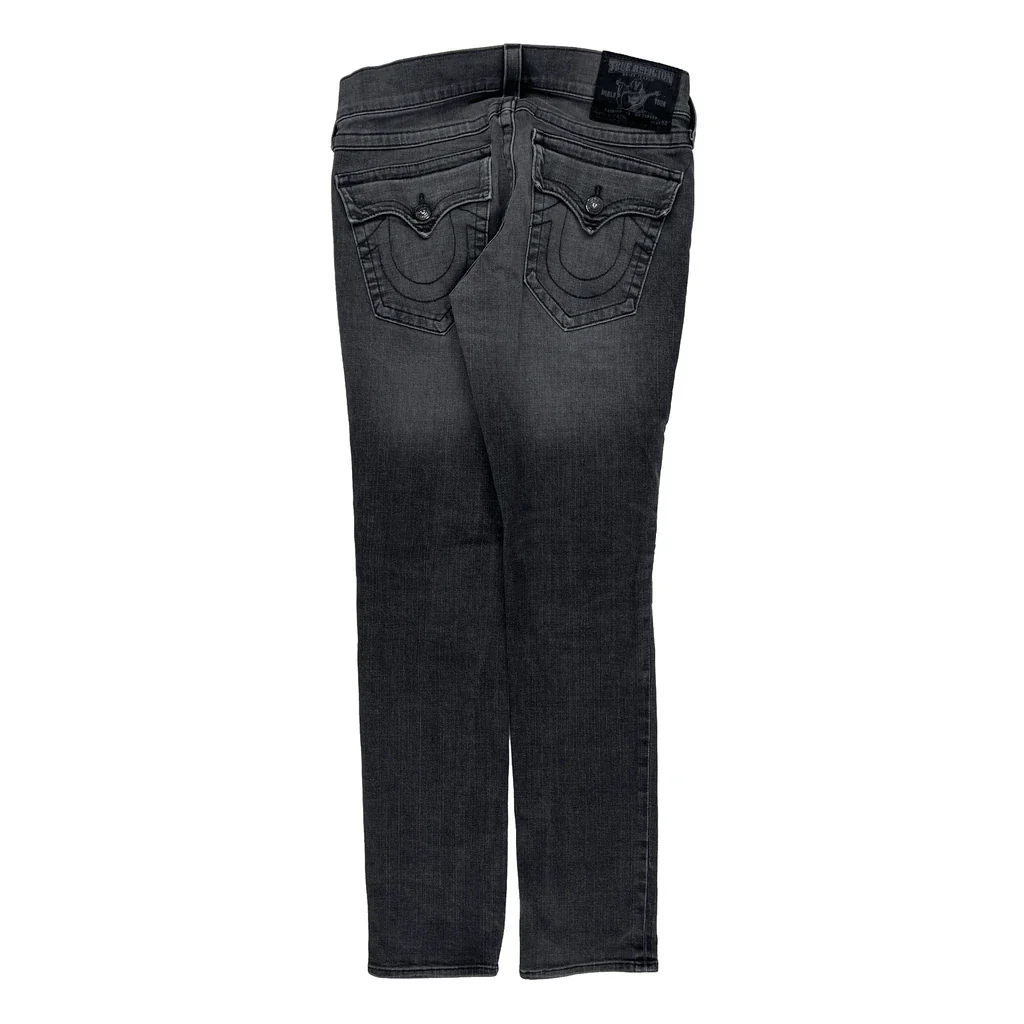 True Religion Skinny Jeans - 33W UK 12 Grey Cotton