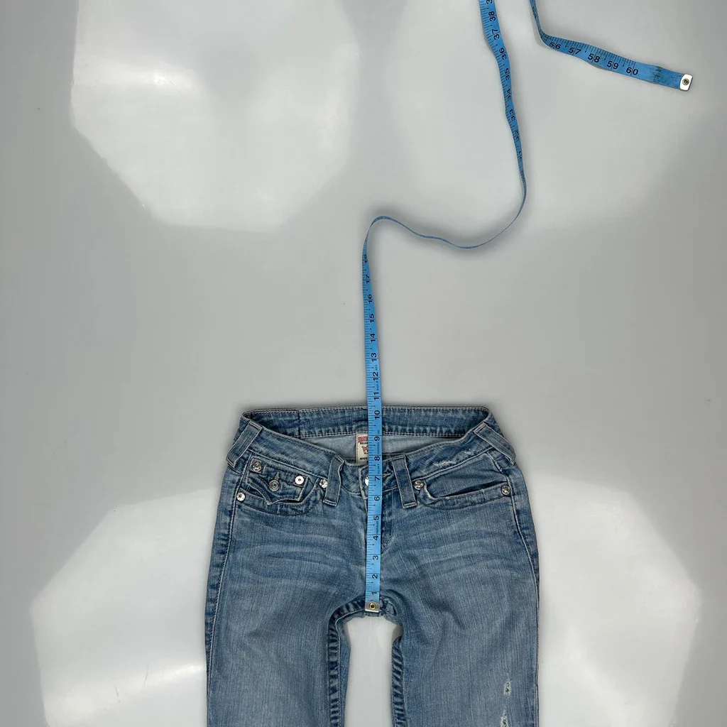 True Religion Boot Cut Jeans - 26W UK 4 Light Wash Denim - Image 4