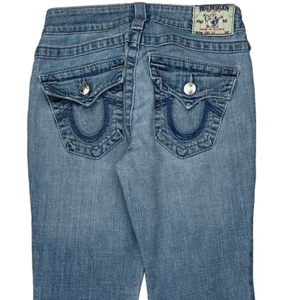 True Religion Boot Cut Jeans - 26W UK 4 Light Wash Denim - Image 7