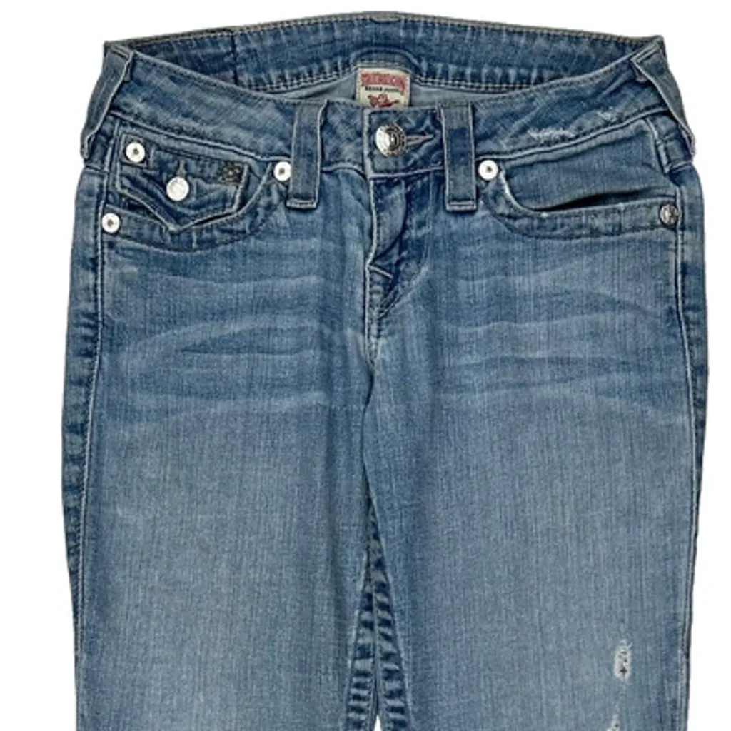 True Religion Boot Cut Jeans - 26W UK 4 Light Wash Denim - Image 9