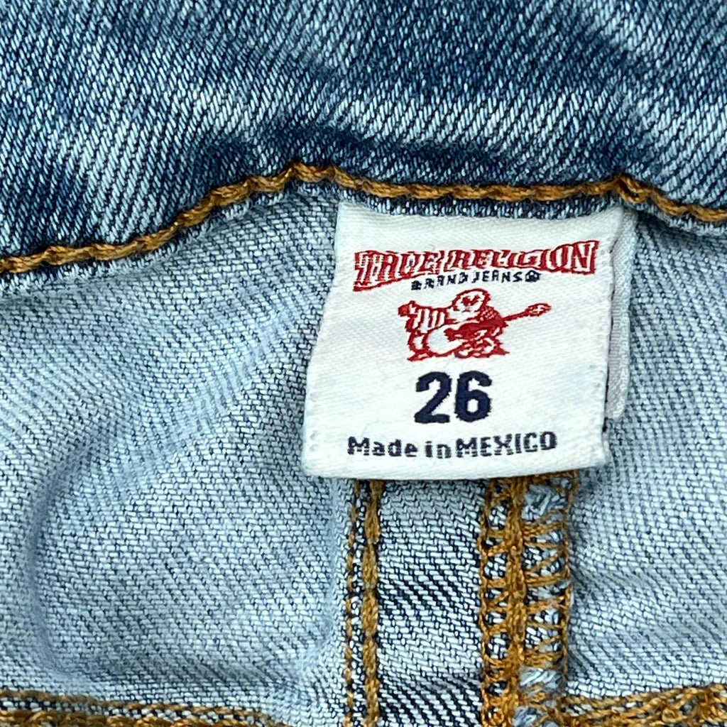 True Religion Boot Cut Jeans - 26W UK 4 Light Wash Denim - Image 6