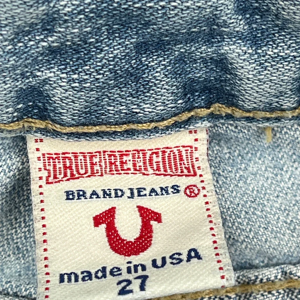 True Religion Boot Cut Jeans - 28W UK 6 Light Wash Denim - Image 6