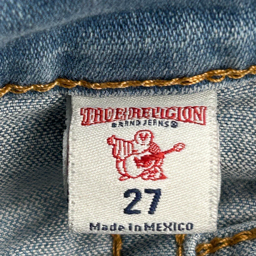 True Religion Skinny Jeans - 28W UK 6 Light Wash Denim - Image 6