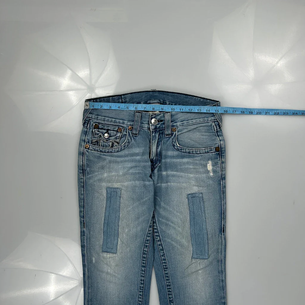 True Religion Skinny Jeans - 30W UK 8 Light Wash Denim - Image 3