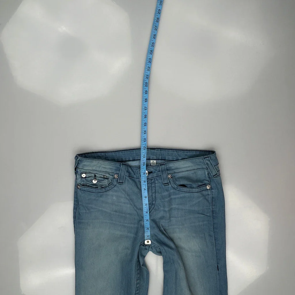 True Religion Flared Jeans - 35W UK 14 Light Wash Cotton - Image 4