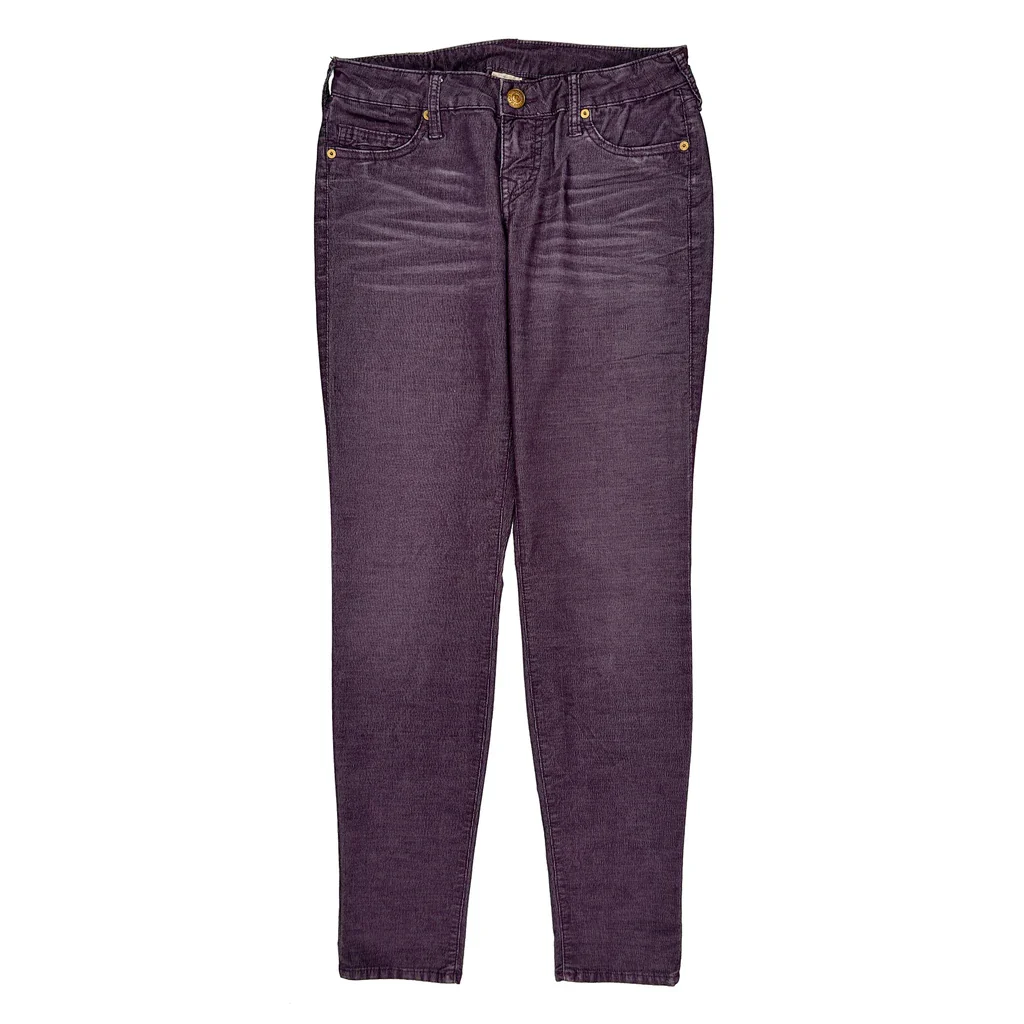 True Religion Skinny Jeans - 31W UK 12 Purple Cotton - Image 2
