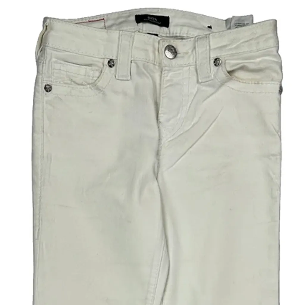 True Religion Boot Cut Jeans - 26W UK 6 White Cotton - Image 9