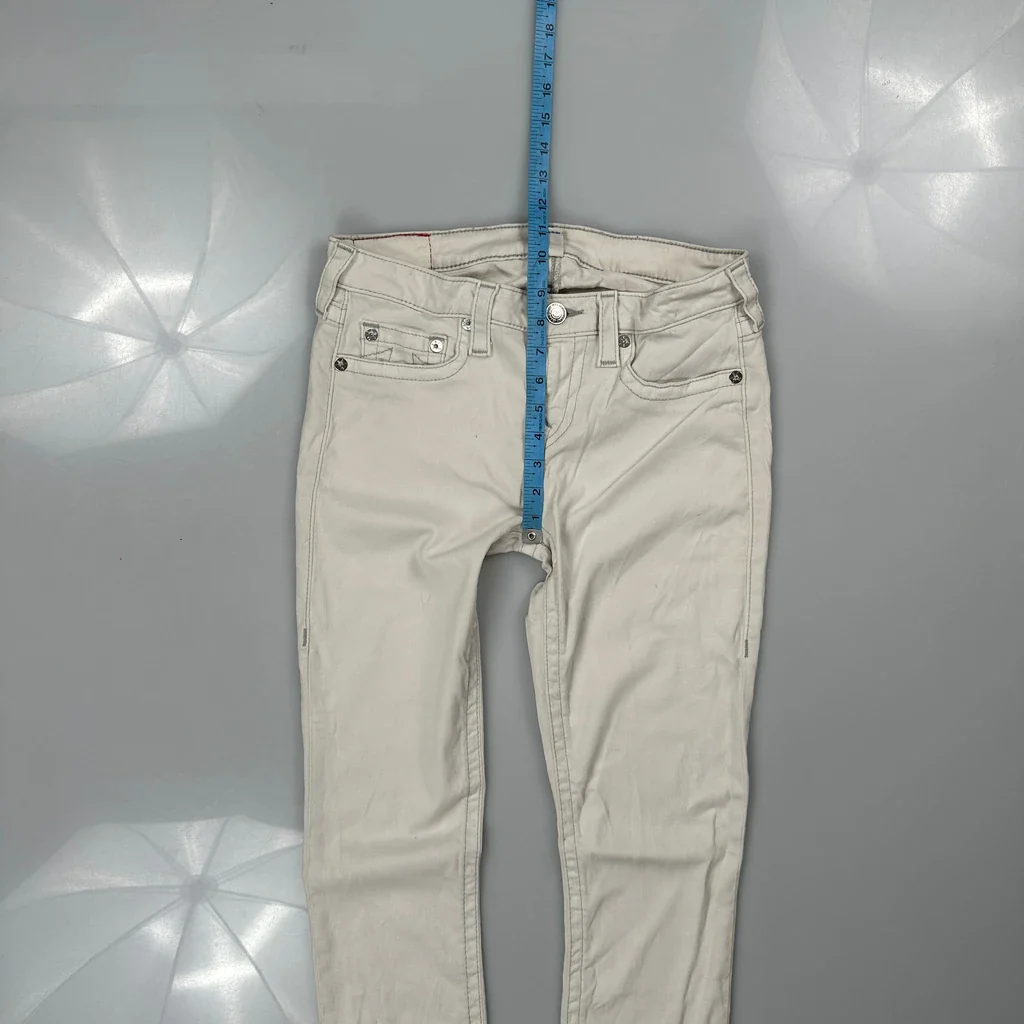 True Religion Skinny Jeans - 30W US 4 White Cotton - Image 4