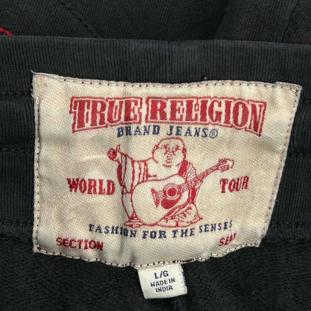 True Religion Striped Joggers - Large Black Cotton - Image 3