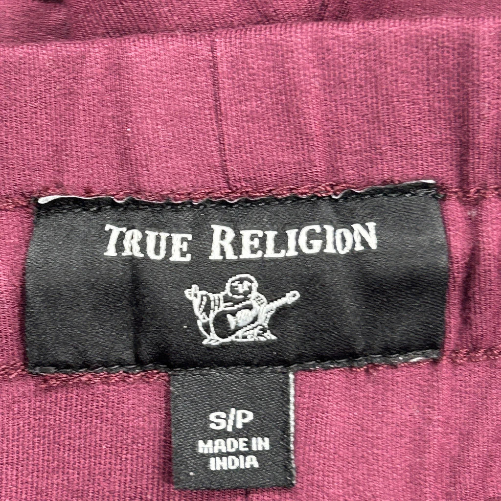 True Religion Striped Joggers - Small Burgundy Cotton - Image 3