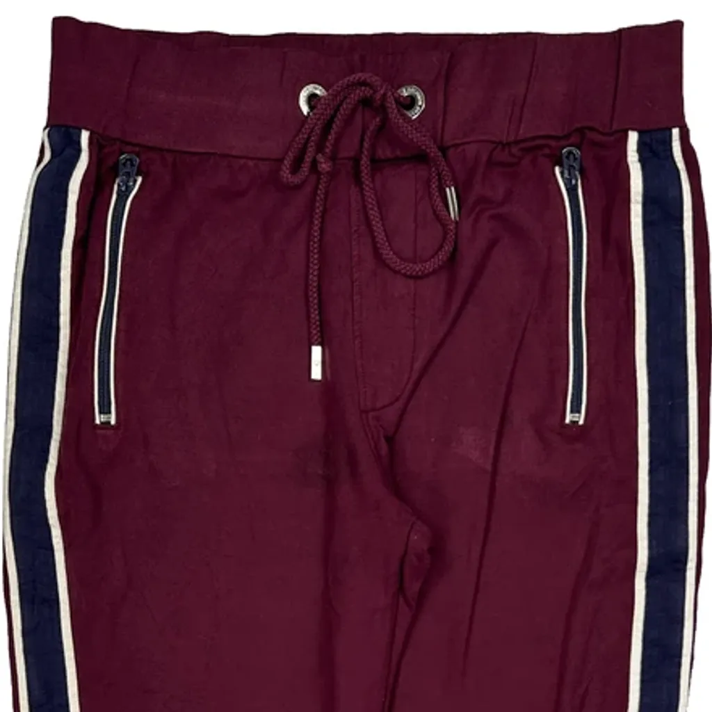 True Religion Striped Joggers - Small Burgundy Cotton - Image 6