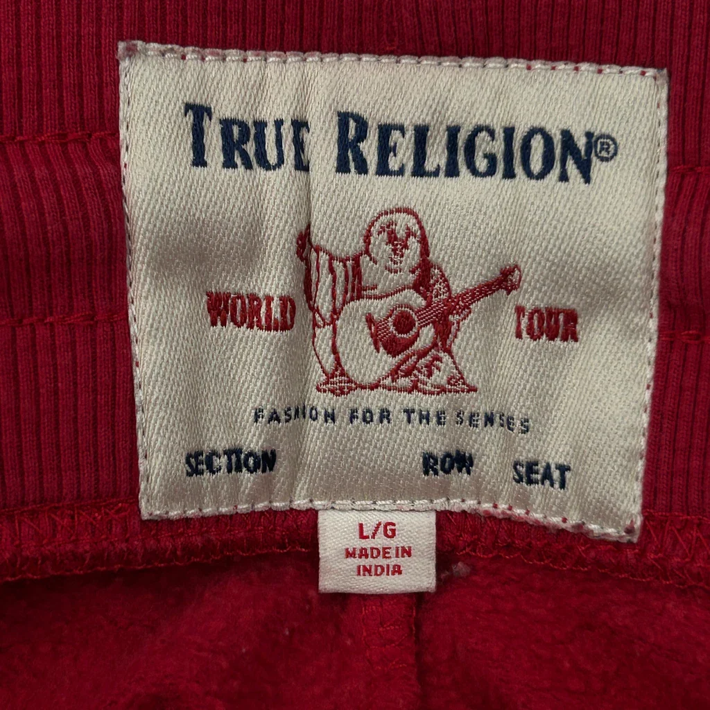 True Religion Joggers - Large Red Cotton - Image 3