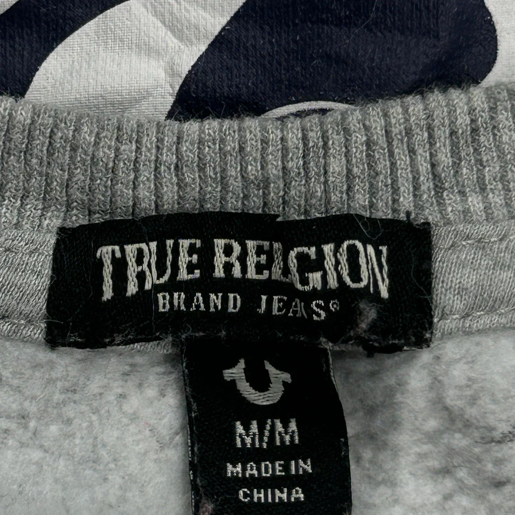 True Religion Graphic Sweatshirt - Medium Grey Cotton - Image 3