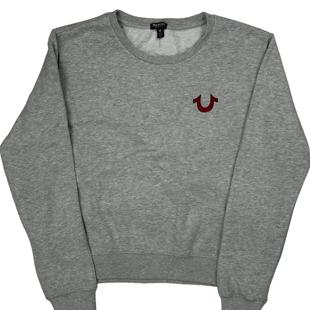True Religion Graphic Sweatshirt - Medium Grey Cotton - Image 5