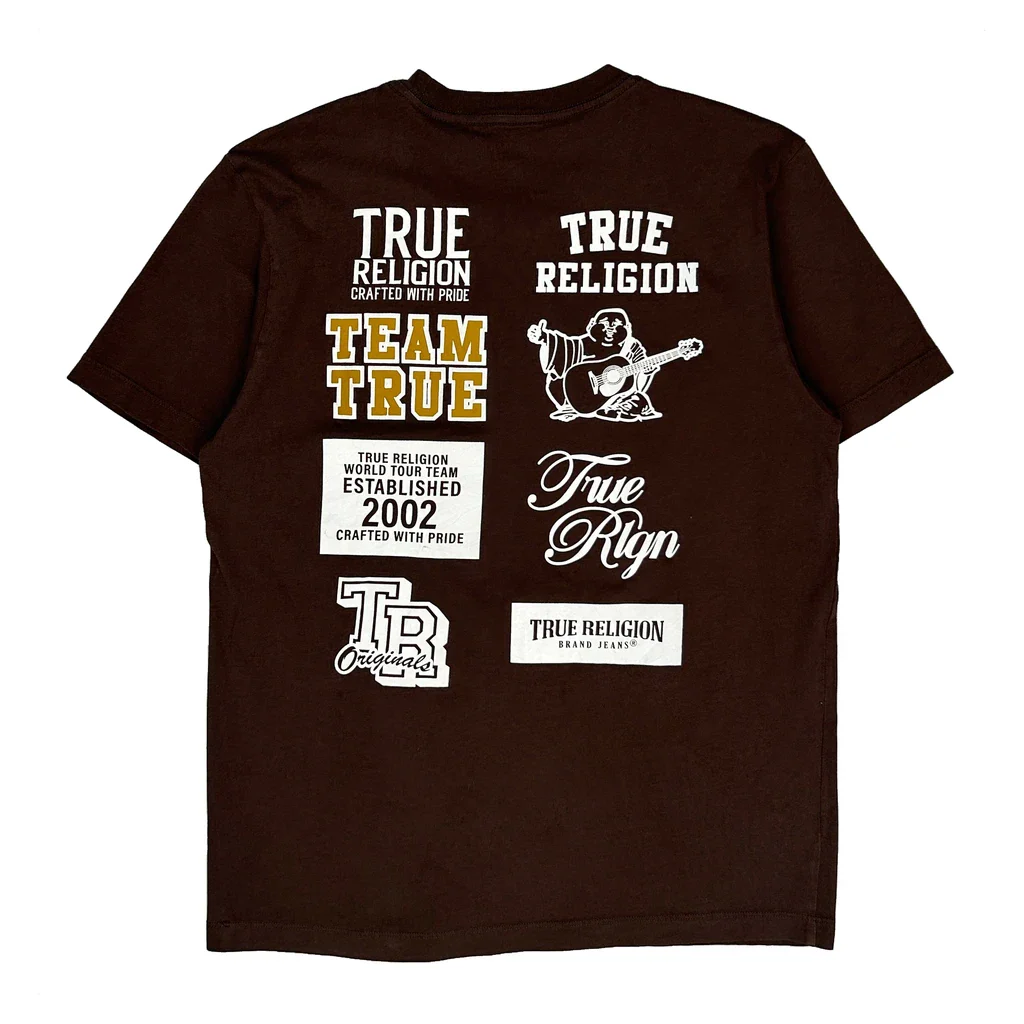 True Religion T-Shirt - Medium Brown Cotton - Image 2