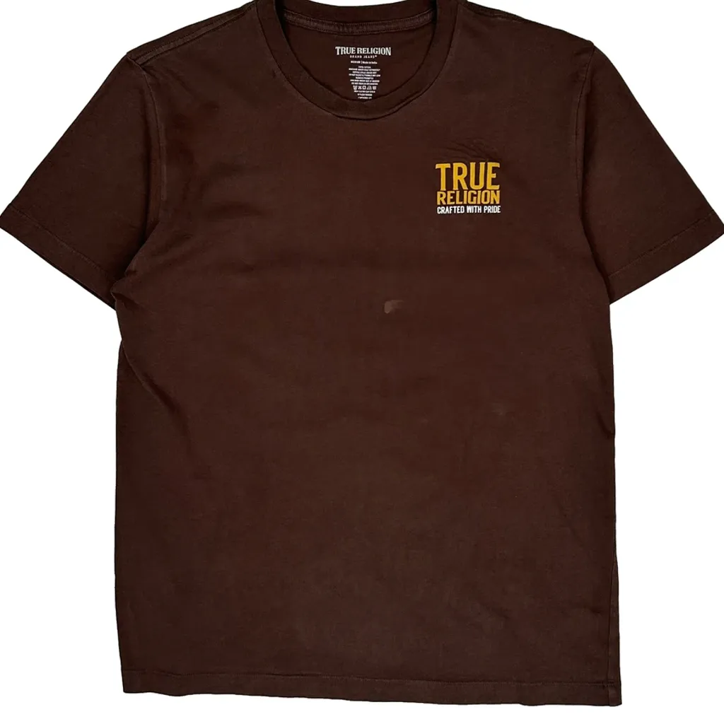 True Religion T-Shirt - Medium Brown Cotton - Image 4