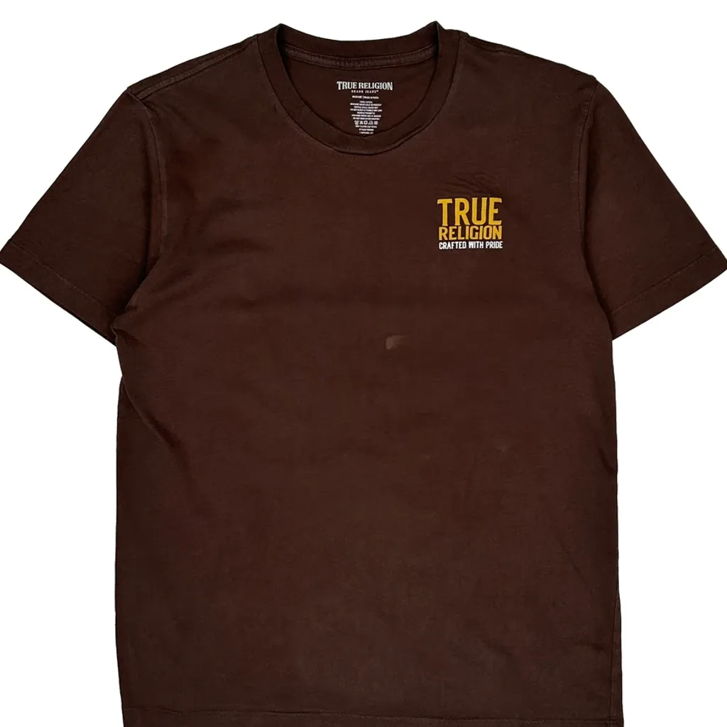 True Religion T-Shirt - Medium Brown Cotton - Image 5
