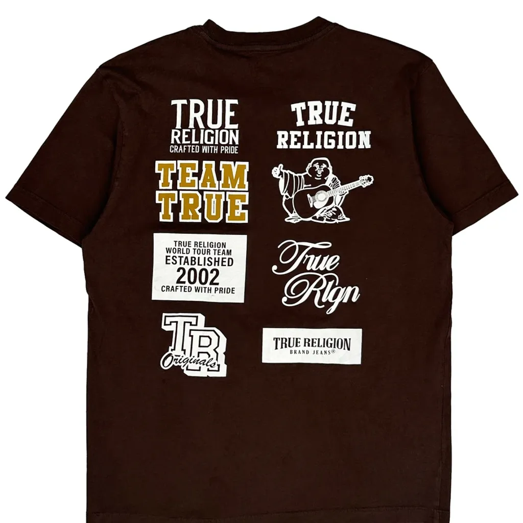 True Religion T-Shirt - Medium Brown Cotton - Image 6