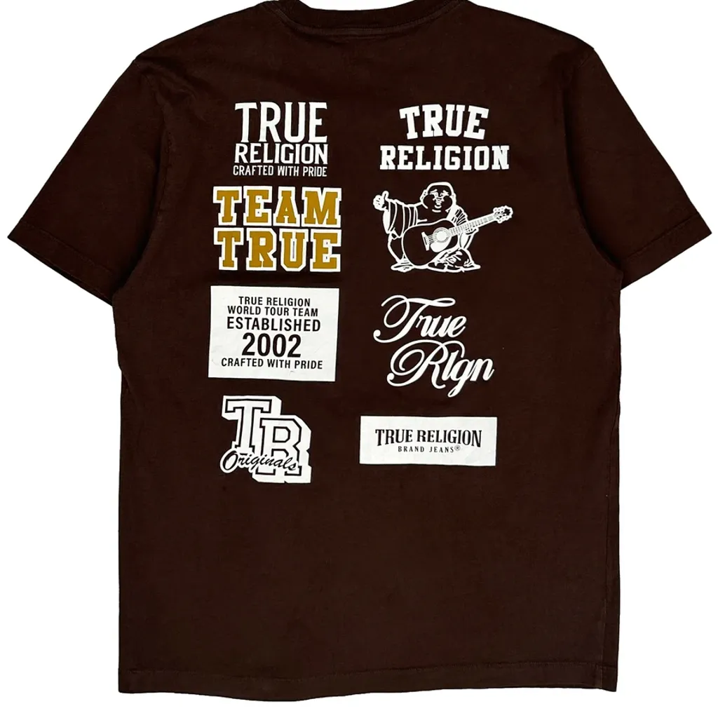 True Religion T-Shirt - Medium Brown Cotton - Image 7
