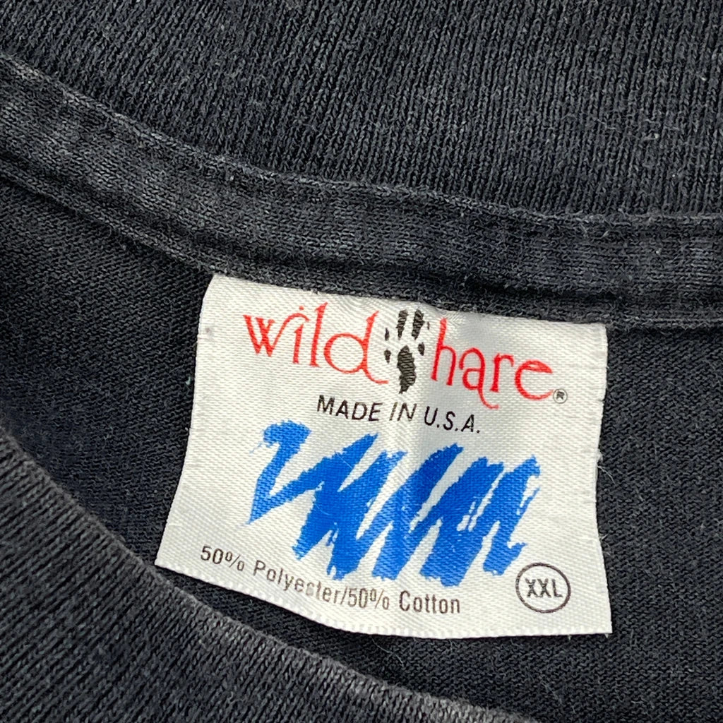 Tucson, Arizona Wild Hare Single Stitch T-Shirt - 2XL Black Cotton Blend - Image 3