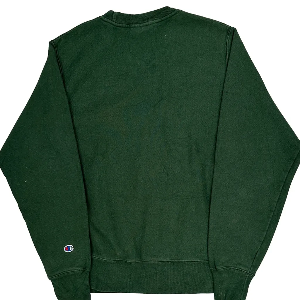 Tulane Champion College Sweatshirt - Small Green Cotton Blend - Image 7
