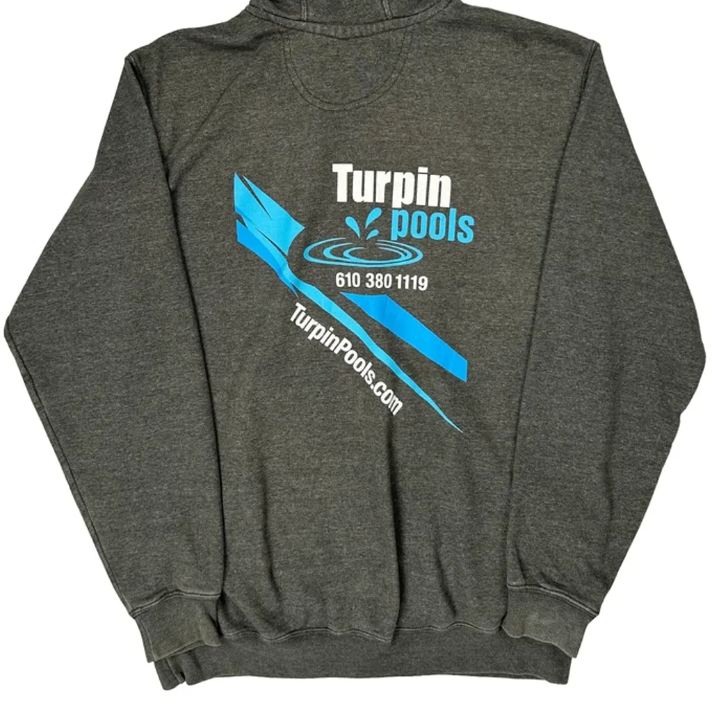 Turpin Pools Carhartt Hoodie - Medium Grey Cotton - Image 6