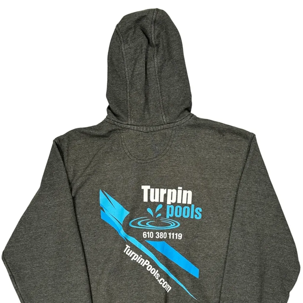 Turpin Pools Carhartt Hoodie - Medium Grey Cotton - Image 7