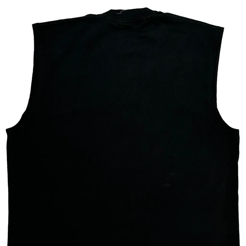 Tuxedo Print Fruit Of The Loom Single Stitch Vest - XL Black Cotton - Image 7