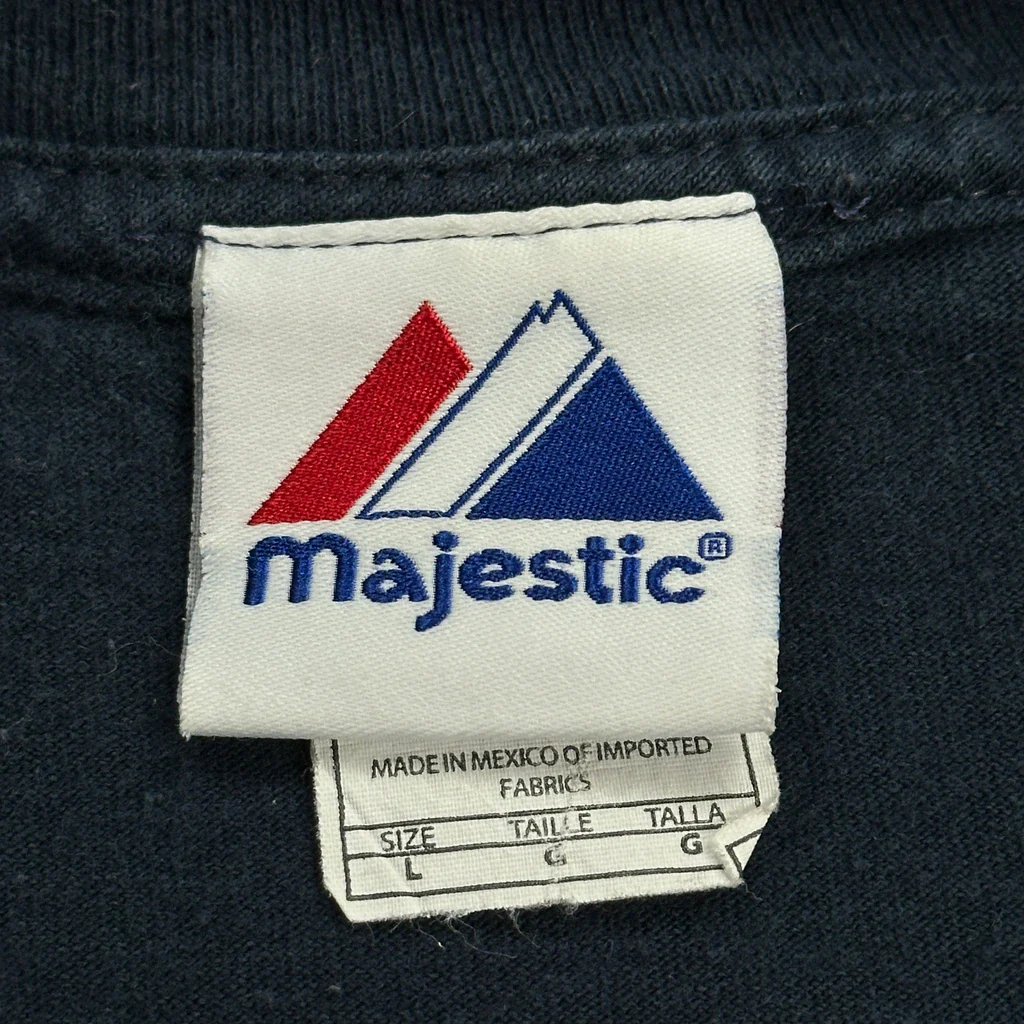 Twins Majestic Mlb T-Shirt - Large Navy Cotton - Image 3