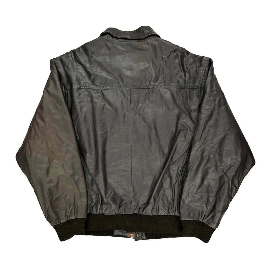 U.S. Air Force A-2 Flight Leather Jacket - XL Black Leather - Image 2