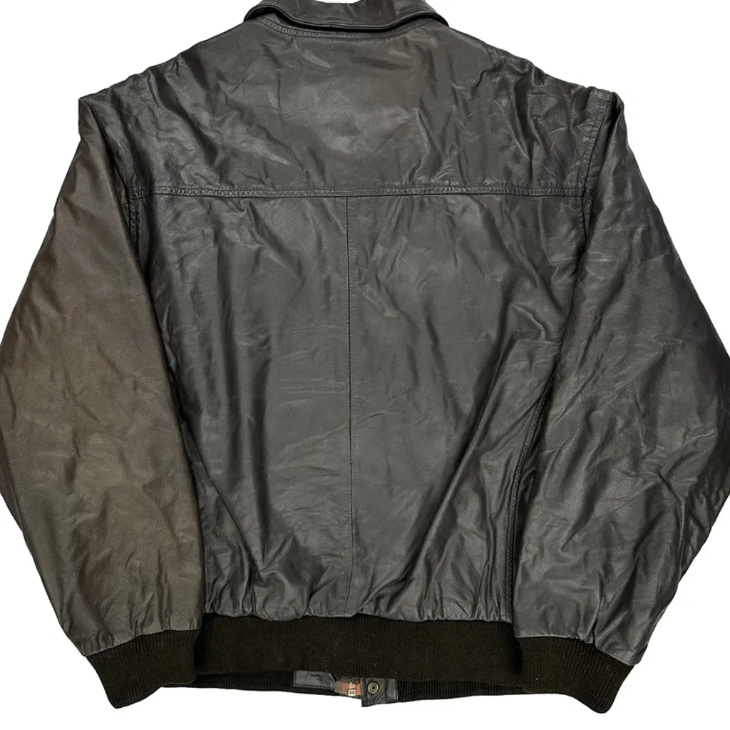 U.S. Air Force A-2 Flight Leather Jacket - XL Black Leather - Image 7