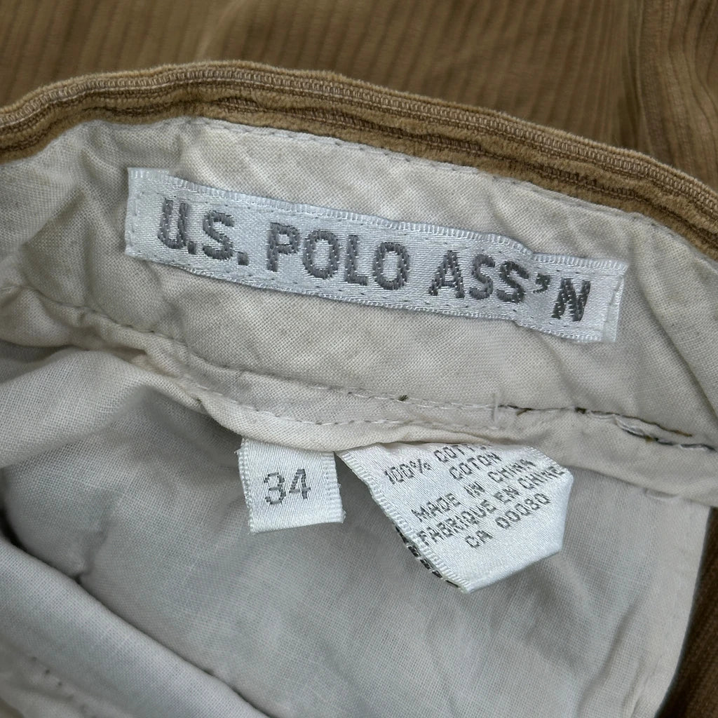 U.S. Polo Assn. Cord Trousers - 32″ Waist Brown Cotton - Image 6