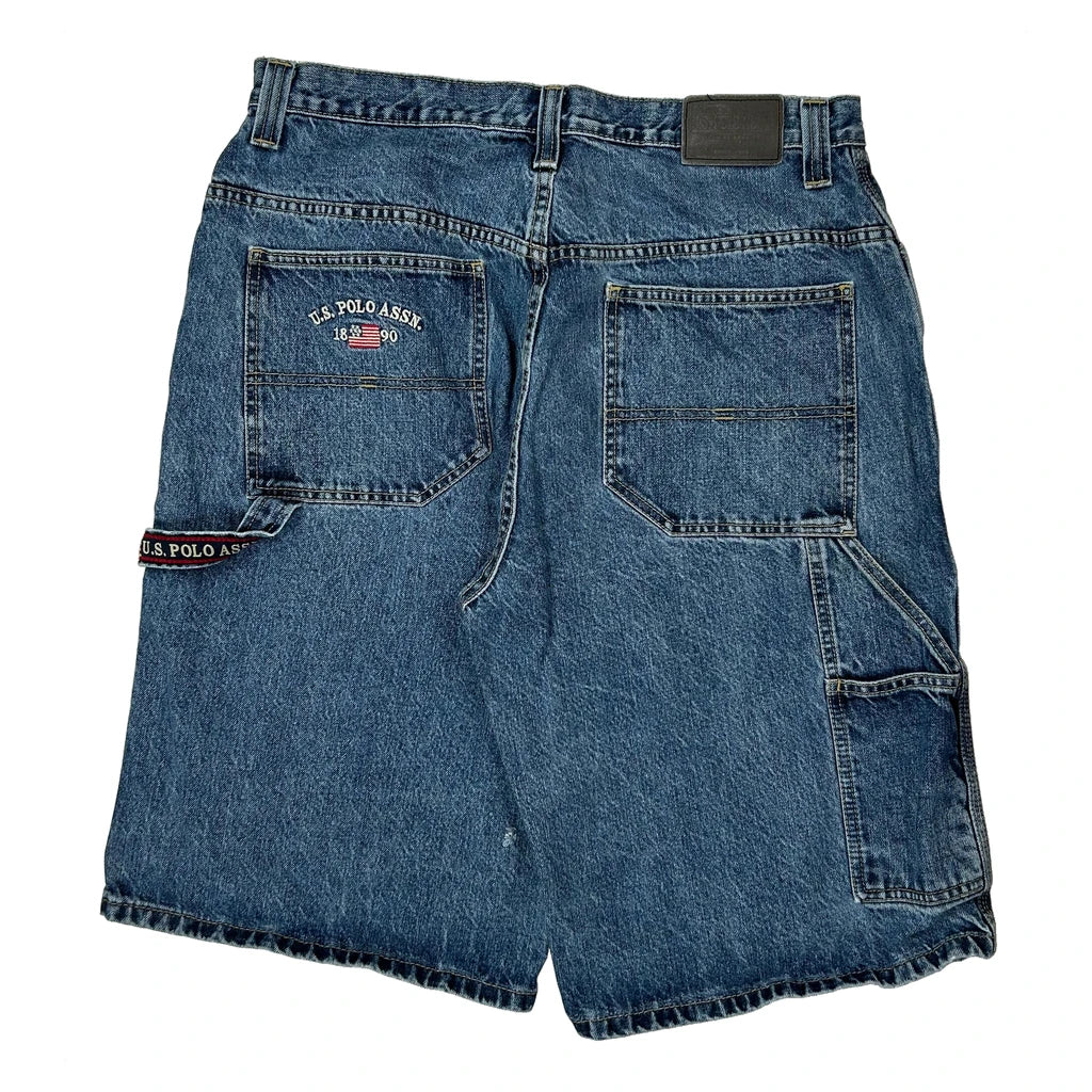 U.S. Polo Assn. Denim Shorts - 32W 13L Blue Cotton