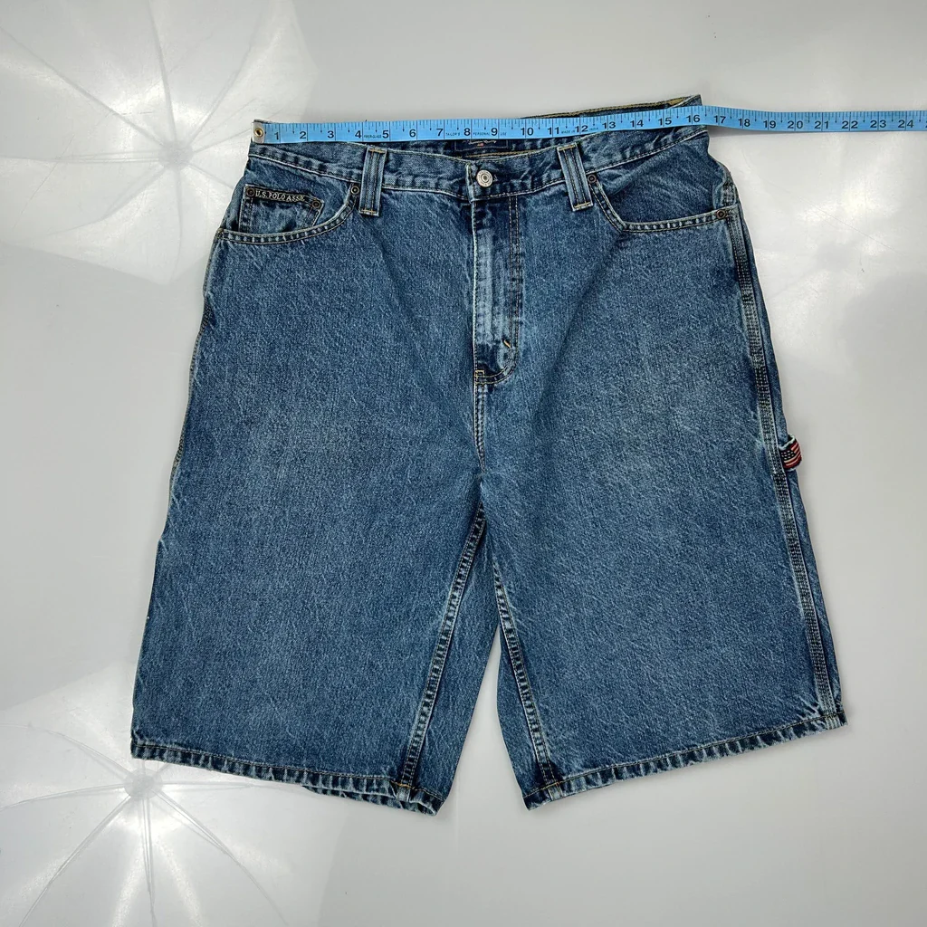 U.S. Polo Assn. Denim Shorts - 32W 13L Blue Cotton - Image 3