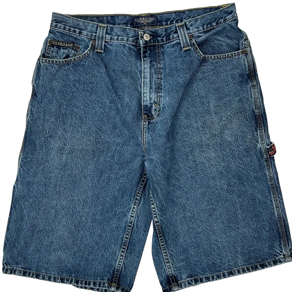 U.S. Polo Assn. Denim Shorts - 32W 13L Blue Cotton - Image 9
