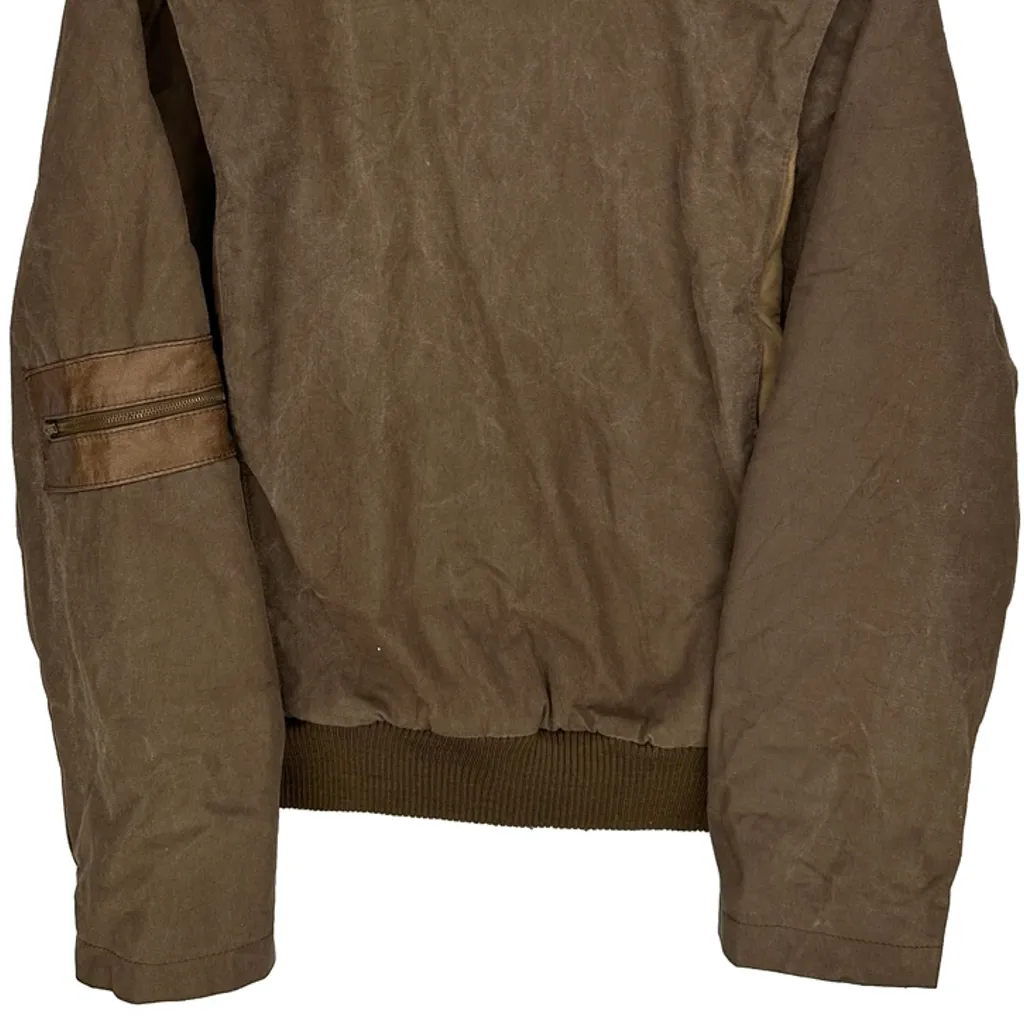 U2 Patched Flight Leather Jacket - Medium Brown Leather - Image 6