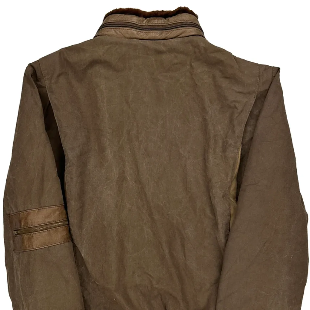 U2 Patched Flight Leather Jacket - Medium Brown Leather - Image 7