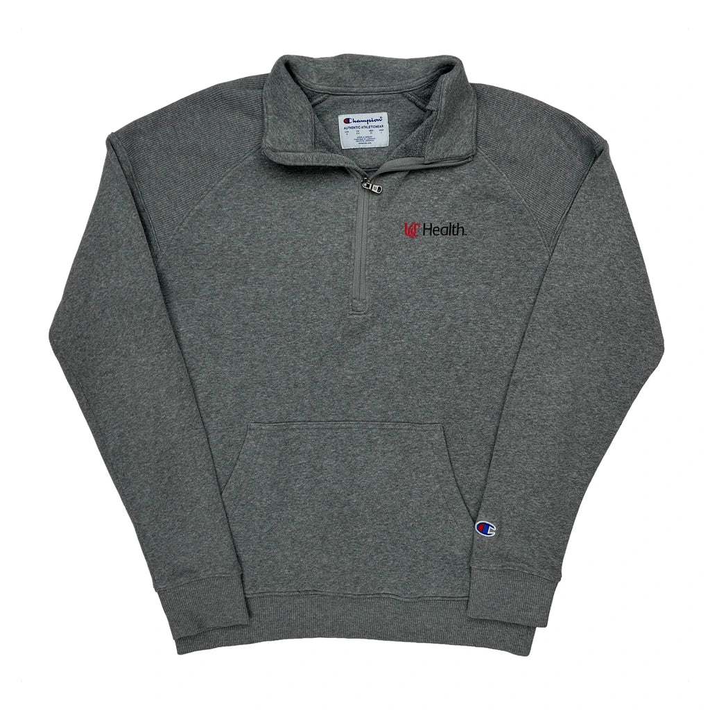 Uc Health Champion 1/4 Zip - Small Grey Cotton Blend