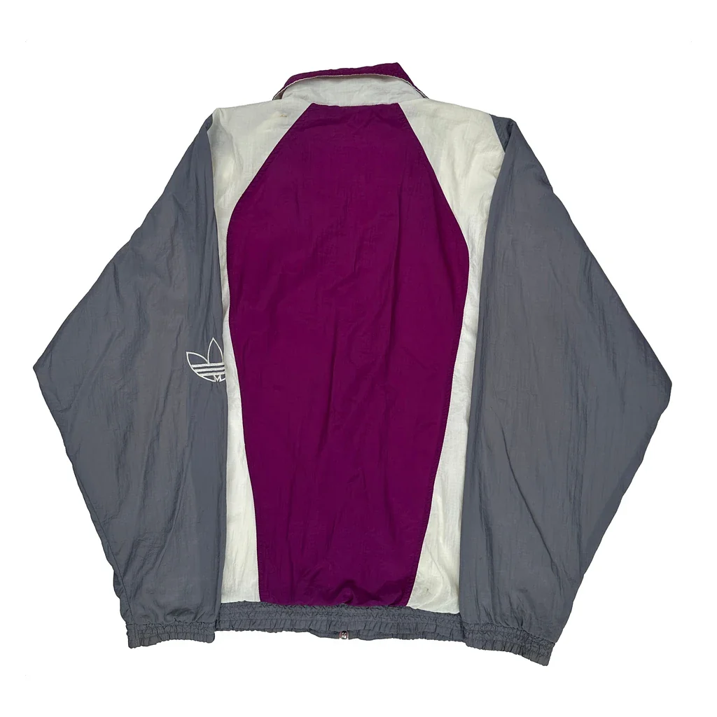 Uca National Champion 1991 Adidas Graphic Track Jacket - Large Gray Polyester - Image 2