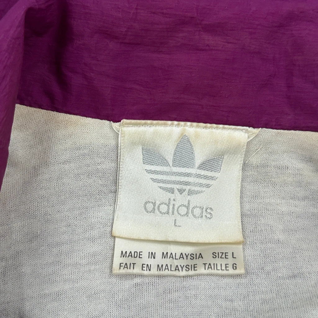 Uca National Champion 1991 Adidas Graphic Track Jacket - Large Gray Polyester - Image 3