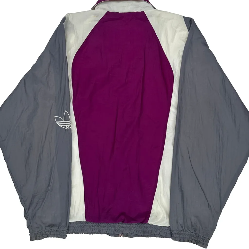 Uca National Champion 1991 Adidas Graphic Track Jacket - Large Gray Polyester - Image 7
