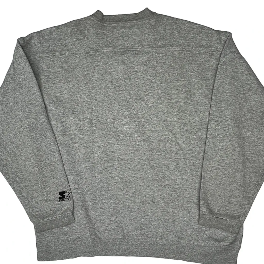 Ucla Starter College Sweatshirt - XL Grey Cotton - Image 6