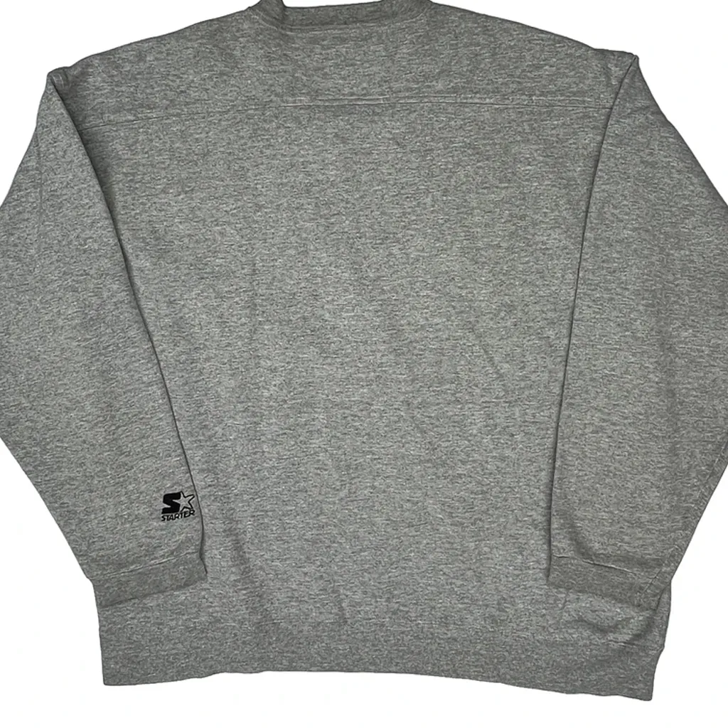 Ucla Starter College Sweatshirt - XL Grey Cotton - Image 7