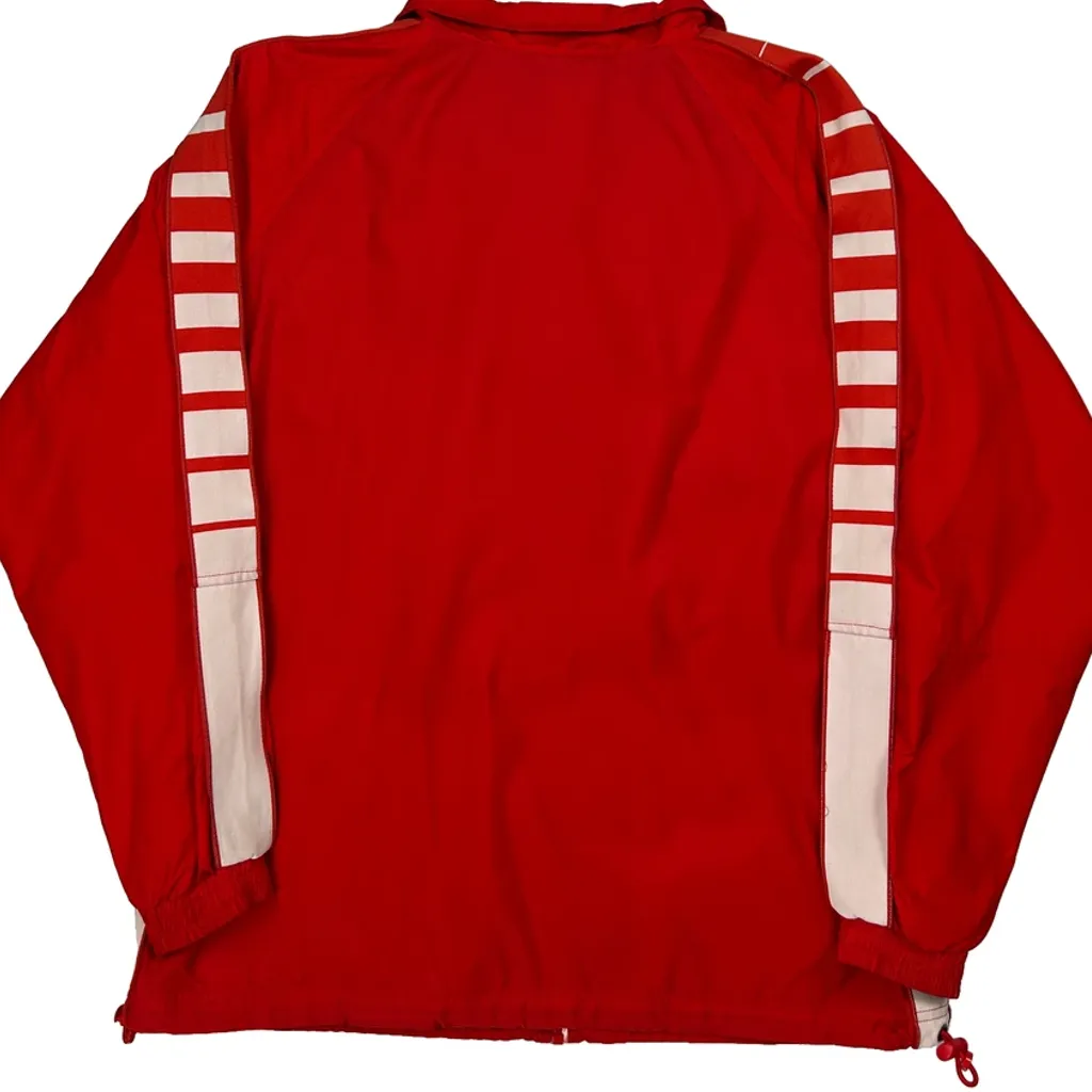 Uh Adidas Striped Track Jacket - Large Red Nylon - Image 6