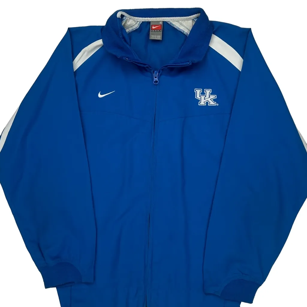 UK Nike College Track Jacket - Medium Blue Polyester - Image 4