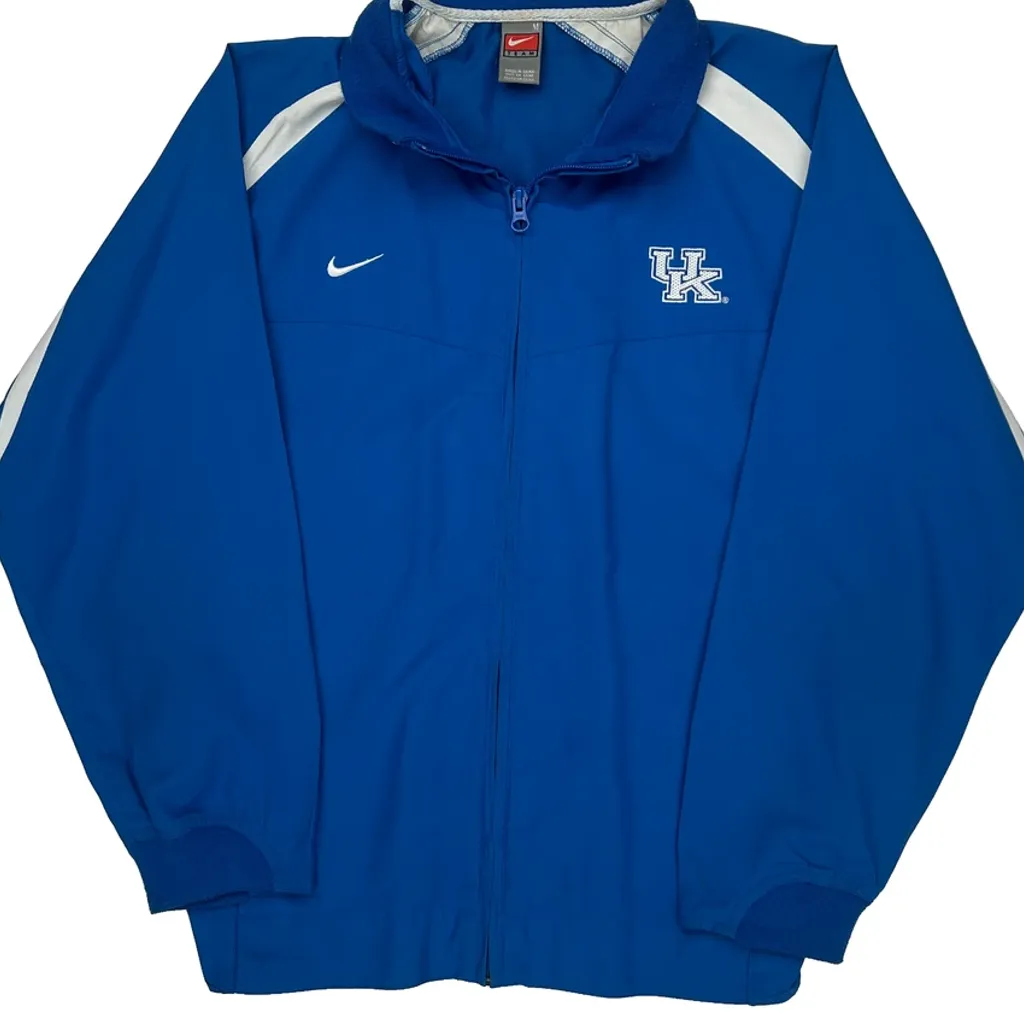 UK Nike College Track Jacket - Medium Blue Polyester - Image 5