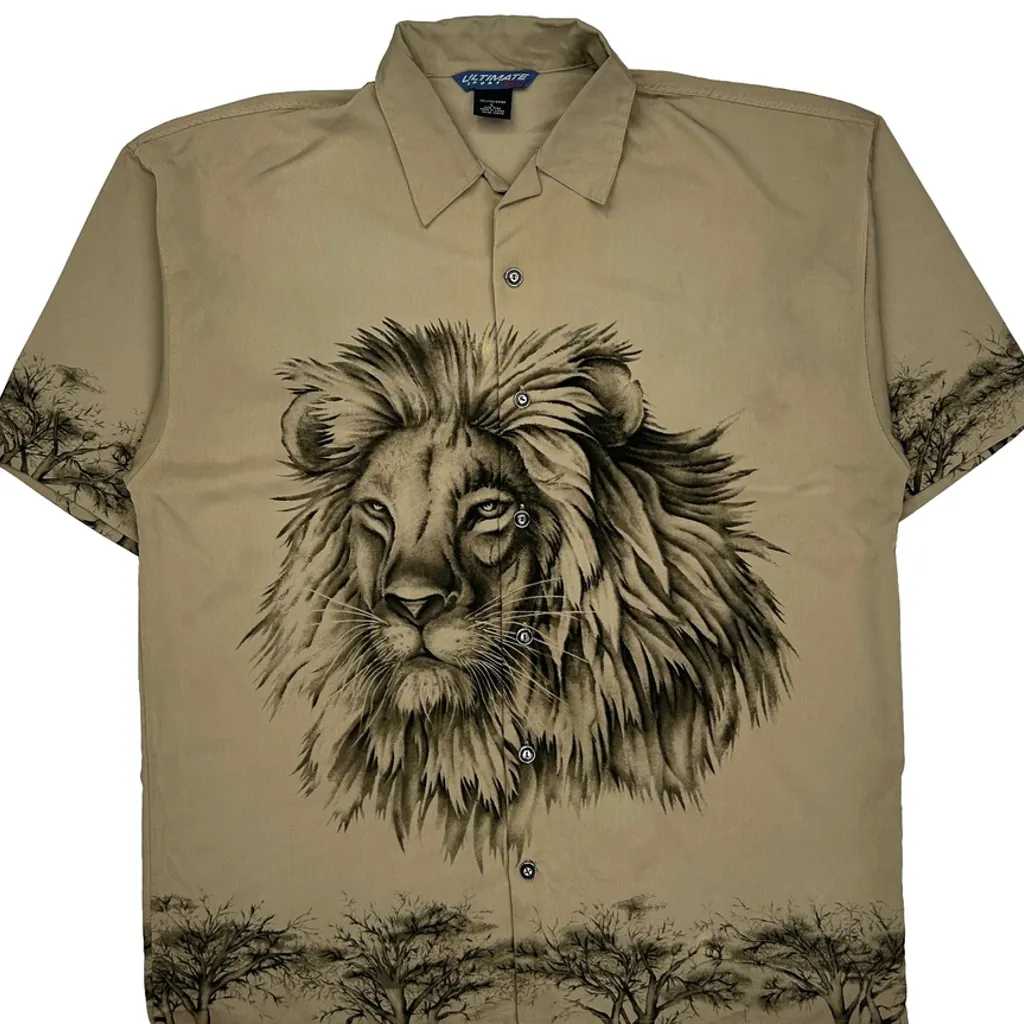 Ultimate Sport Short Sleeve Shirt - Large Beige Polyester - Image 4