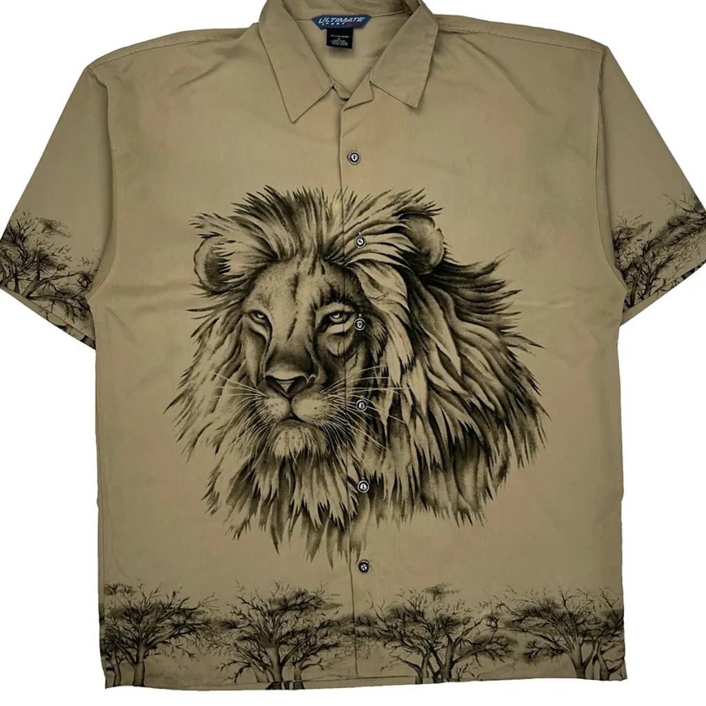 Ultimate Sport Short Sleeve Shirt - Large Beige Polyester - Image 5