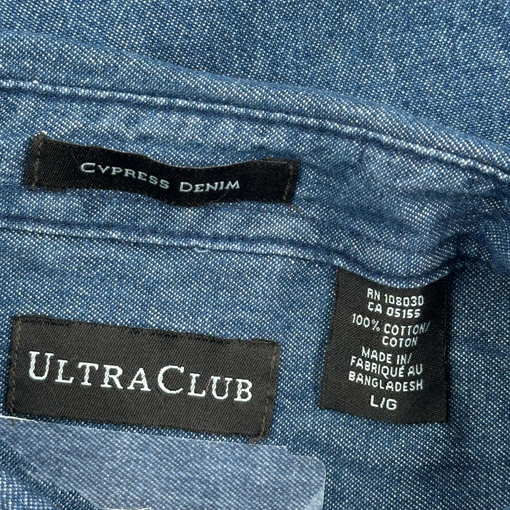 Ultra Club Denim Shirt - Large Blue Cotton - Image 3